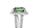 White gold Fancy Green Asscher Cut Diamond Halo Split Shank Engagement Ring_56
