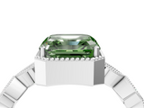 White gold Fancy Green Asscher  Cut Diamond Milgrain Marquise Band with Prong Setting_7