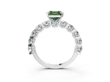 White gold Fancy Green Asscher Cut Diamond Side Stone Engagement Ring with Four-Prong Setting_27