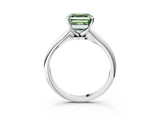 White gold Fancy Green Asscher Cut Diamond Solitaire Engagement Ring with Classic Band and Four-Prong Setting_32