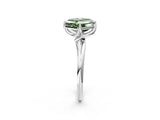 White gold Fancy Green Asscher Cut Diamond Solitaire Engagement Ring with Four-Prong Setting and Classic Band_67