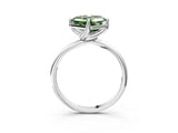 White gold Fancy Green Asscher Cut Diamond Solitaire Engagement Ring with Four-Prong Setting and Classic Band_69