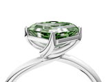 White gold Fancy Green Asscher Cut Diamond Solitaire Engagement Ring with Four-Prong Setting and Classic Band_69