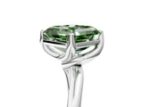 White gold Fancy Green Asscher Cut Diamond Solitaire Engagement Ring with Four-Prong Setting and Classic Band_70