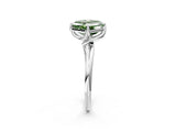 White gold Fancy Green Asscher Cut Diamond Solitaire Engagement Ring with Four-Prong Setting and Classic Band_81