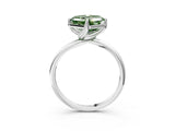 White gold Fancy Green Asscher Cut Diamond Solitaire Engagement Ring with Four-Prong Setting and Classic Band_82