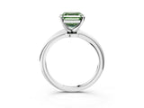 White gold Fancy Green Asscher Cut Diamond Solitaire Ring with Six-Prong Setting and Classic Band_38