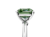 White gold Fancy Green Asscher Cut Diamond Solitaire Ring with Six-Prong Setting and Classic Band_40