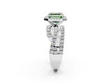 White gold Fancy Green Asscher  Cut Halo Split Shank Prong Setting Ring_19