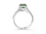 White gold Fancy Green Asscher Cut Solitaire Diamond Ring with Six-Prong Setting and Classic Band_3