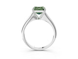 White gold Fancy Green Asscher Cut Solitaire Diamond Ring with Six-Prong Setting and Classic Band_52