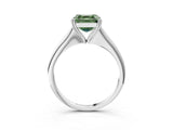 White gold Fancy Green Asscher Cut Solitaire Diamond Ring with Six-Prong Setting and Classic Band_57
