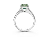 White gold Fancy Green Asscher Cut Solitaire Diamond Ring with Six-Prong Setting and Classic Band_58