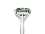 White gold Fancy Green Asscher Cut Solitaire Diamond Ring with Six-Prong Setting and Classic Band_70