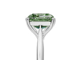 White gold Fancy Green Asscher Cut Solitaire Diamond Ring with Six-Prong Setting and Classic Band_78