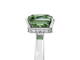 White gold Fancy Green Asscher  Cut Solitaire Engagement Ring with Four-Prong Setting on a Classic Band_5