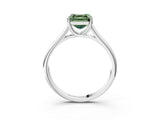 White gold Fancy Green Asscher Cut Solitaire Engagement Ring with Tapered Band and Four-Prong Setting_18