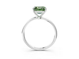White gold Fancy Green Asscher  Cut Solitaire Engagement Ring with Thin Band and Four-Prong Setting_23