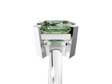 White gold Fancy Green Asscher  Cut Solitaire Ring with Four-Prong Setting and Classic Band_22