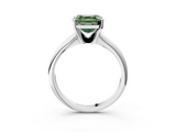 White gold Fancy Green Asscher  Cut Solitaire Ring with Four-Prong Setting on a Classic Band_3