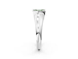 White gold Fancy Green Asscher Cut Solitaire Tension Set Diamond Ring with Split Shank Band_14