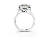 White gold Fancy Green Asscher  Diamond Cluster Halo Solitaire with Four-Prong Setting_38