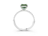 White gold Fancy Green Asscher  Diamond Pavé Band with Six-Prong Setting_18