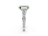 White gold Fancy Green Asscher  Halo Diamond Engagement Ring with Split Shank and Four-Prong Setting_36