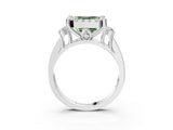 White gold Fancy Green Asscher  Halo Diamond Engagement Ring with Split Shank and Four-Prong Setting_39