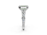 White gold Fancy Green Asscher  Halo Diamond Engagement Ring with Split Shank and Four-Prong Setting_44