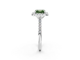 White gold Fancy Green Asscher  Halo Pavé Diamond Engagement Ring with Four-Prong Setting_5