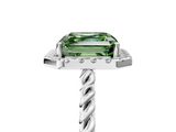 White gold Fancy Green Asscher  Halo Twisted Band Four-Prong Diamond Ring_5