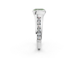 White gold Fancy Green Asscher  Solitaire Bezel-Set Diamond Ring with Channel-Set Band_19