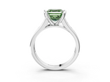 White gold Fancy Green Asscher  Solitaire Bezel-Set Diamond Ring with Channel-Set Band_20