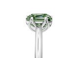 White gold Fancy Green Asscher  Solitaire Cathedral Diamond Ring with Six-Prong Setting_5