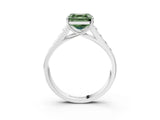 White gold Fancy Green Asscher  Solitaire Channel-Set Diamond Engagement Ring with Four-Prong Setting_32