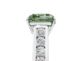 White gold Fancy Green Asscher  Solitaire Channel-Set Diamond Engagement Ring with Four-Prong Setting_34