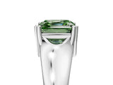 White gold Fancy Green Asscher  Solitaire Diamond Ring with Six-Prong Cathedral Setting_37