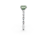 White gold Fancy Green Asscher  Solitaire Marquise Side Stone Prong Setting Ring_19