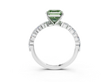 White gold Fancy Green Asscher  Solitaire Marquise Side Stone Prong Setting Ring_21