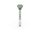 White gold Fancy Green Asscher  Solitaire Pave Diamond Engagement Ring with Four-Prong Setting_2