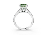 White gold Fancy Green Asscher  Solitaire Pave Split Shank Engagement Ring with Six-Prong Setting_20