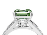 White gold Fancy Green Asscher  Solitaire Pave Split Shank Engagement Ring with Six-Prong Setting_21