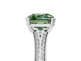 White gold Fancy Green Asscher  Solitaire Pave Split Shank Engagement Ring with Six-Prong Setting_22