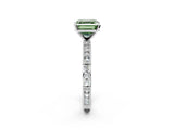 White gold Fancy Green Asscher  Solitaire with Pavé Band and Four-Prong Setting_31