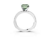White gold Fancy Green Asscher  Solitaire with Pavé Band and Four-Prong Setting_32