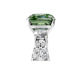 White gold Fancy Green Asscher  Three-Stone Diamond Ring with Pavé Split Shank and Four-Prong Setting_22