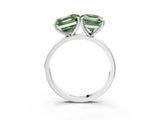 White gold Fancy Green Asscher  and Emerald Cut Toi Moi Ring with Prong Setting_32