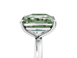 White gold Fancy Green Asscher  and Emerald Cut Toi Moi Ring with Prong Setting_34