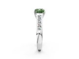 White gold Fancy Green Cushion  Brilliant Channel-Set Solitaire Ring with Four-Prong Setting_39